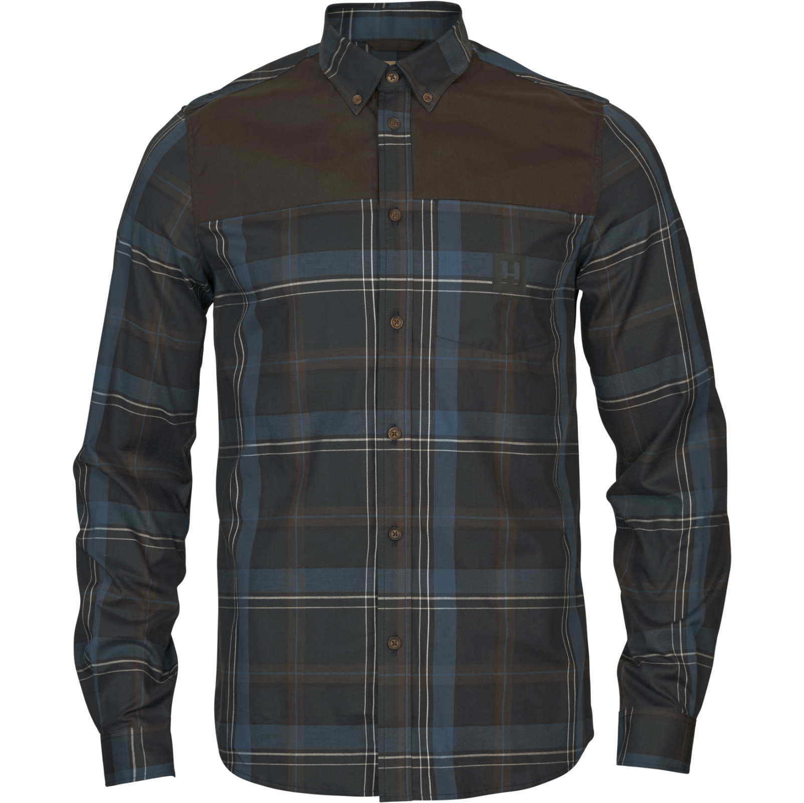 2025 Harkila Mens Anker Long Sleeve Shirt 101635001 - Dark Navy